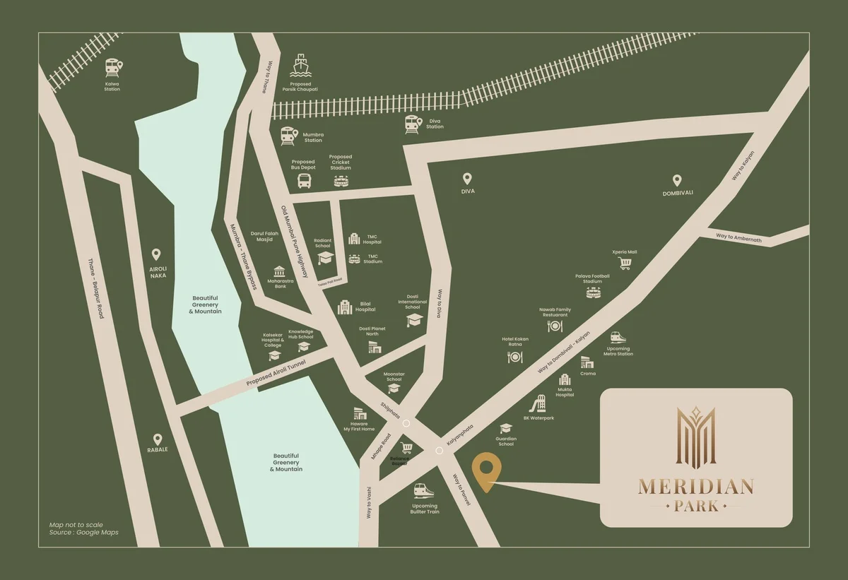 Meredian Park Shilphata upcoming project - Meredian park shilphata residences